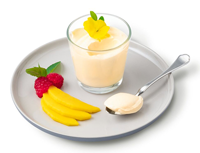 Das Funktionssystem ermöglicht pflanzliche Alternativen zu milchbasierten Desserts wie Pudding, Joghurt oder Tiramisu
