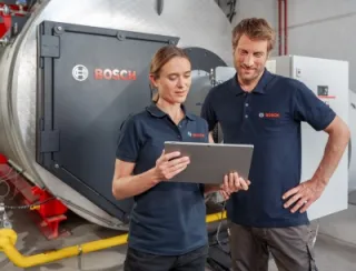 Die Experten von Bosch Industrial Heat informieren Sie über Lösungen und Technologien für Elektrifizierung, Hybrid und alternative Energieträger, Bilder: Bosch Industriekessel