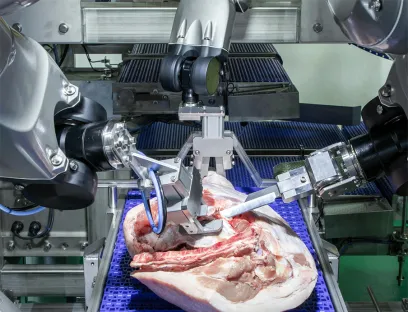 Hygienische Lebensmittelroboter für den Einsatz in der Verarbeitung von Fleisch und alternativen Proteinen