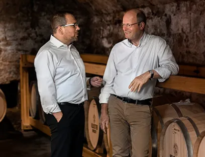  Alpirsbacher Klosterbräu Geschäftsführer Markus Schlör (links) und Carl Glauner