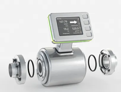 Der neue Durchflusssensor „SM Foodmag" ist für die anspruchsvollen Messaufgaben in der Lebensmittelproduktion entwickelt worden, Bild: Ifm Ifm Durchflusssensor „SM Foodmag"